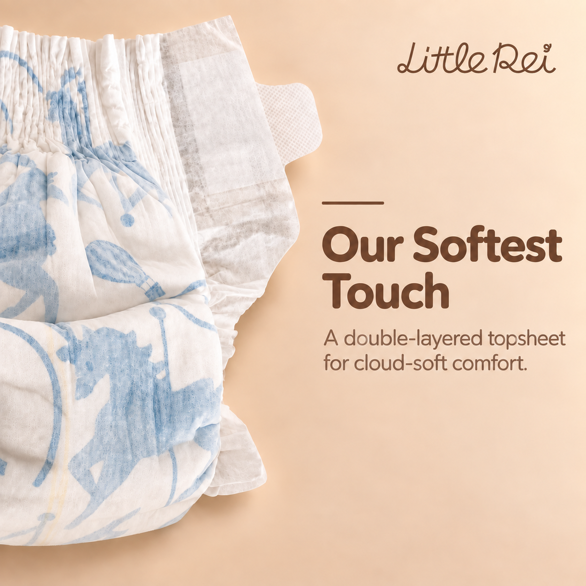 Little Rei Eco-Conscious Luxury Tape Diapers (Trial Pack, 2pc)