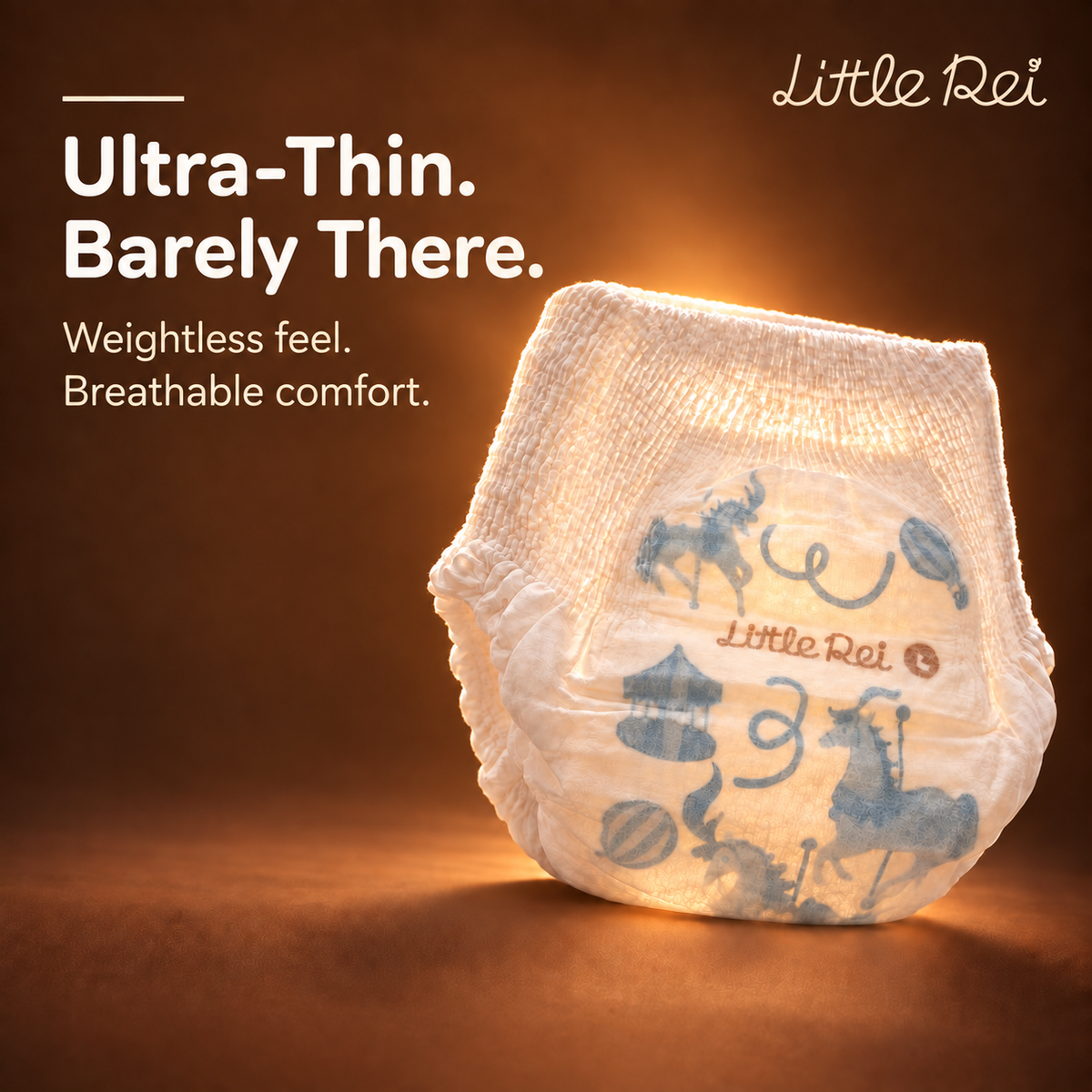 Little Rei Eco-Conscious Luxury Pull Up Diapers (Travel Pack, 8pc)