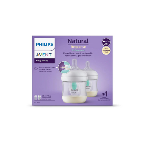 Philips Avent Natural Response Baby Bottle with Airfree Vent Twin 125ml
