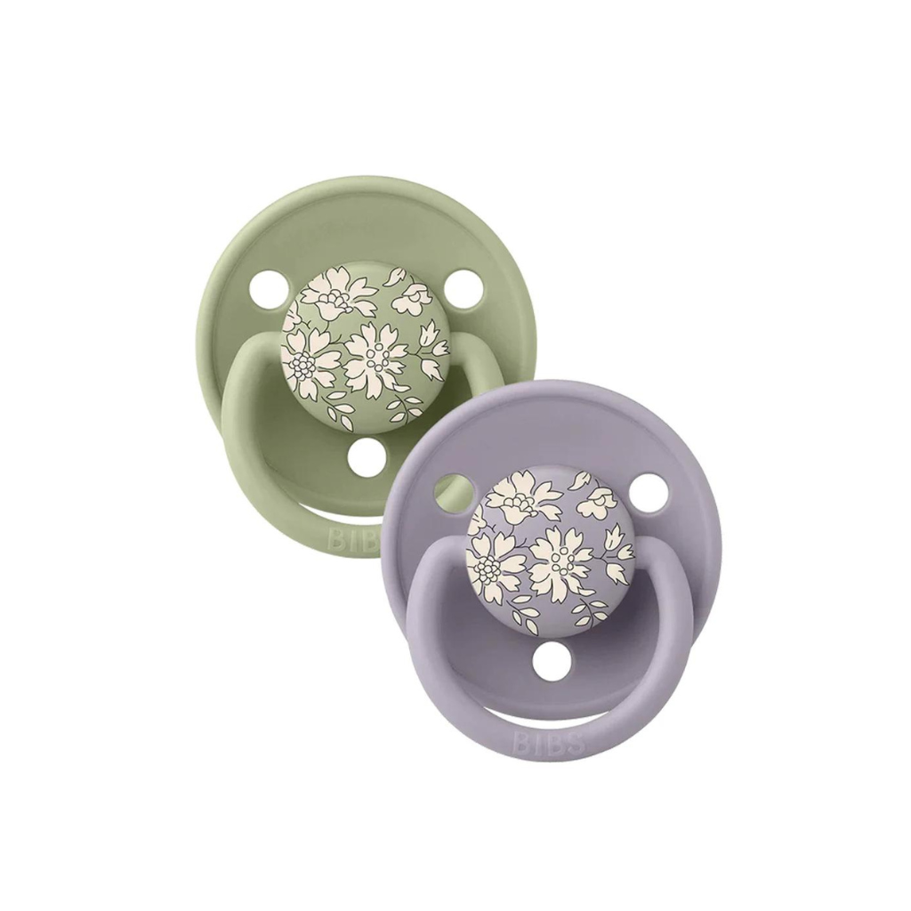 BIBS x LIBERTY Delux Silicone Pacifier Twin Pack (0-3 years)