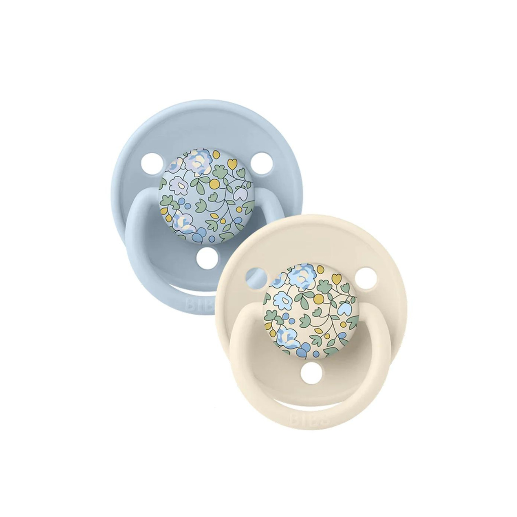 BIBS x LIBERTY Delux Silicone Pacifier Twin Pack (0-3 years)