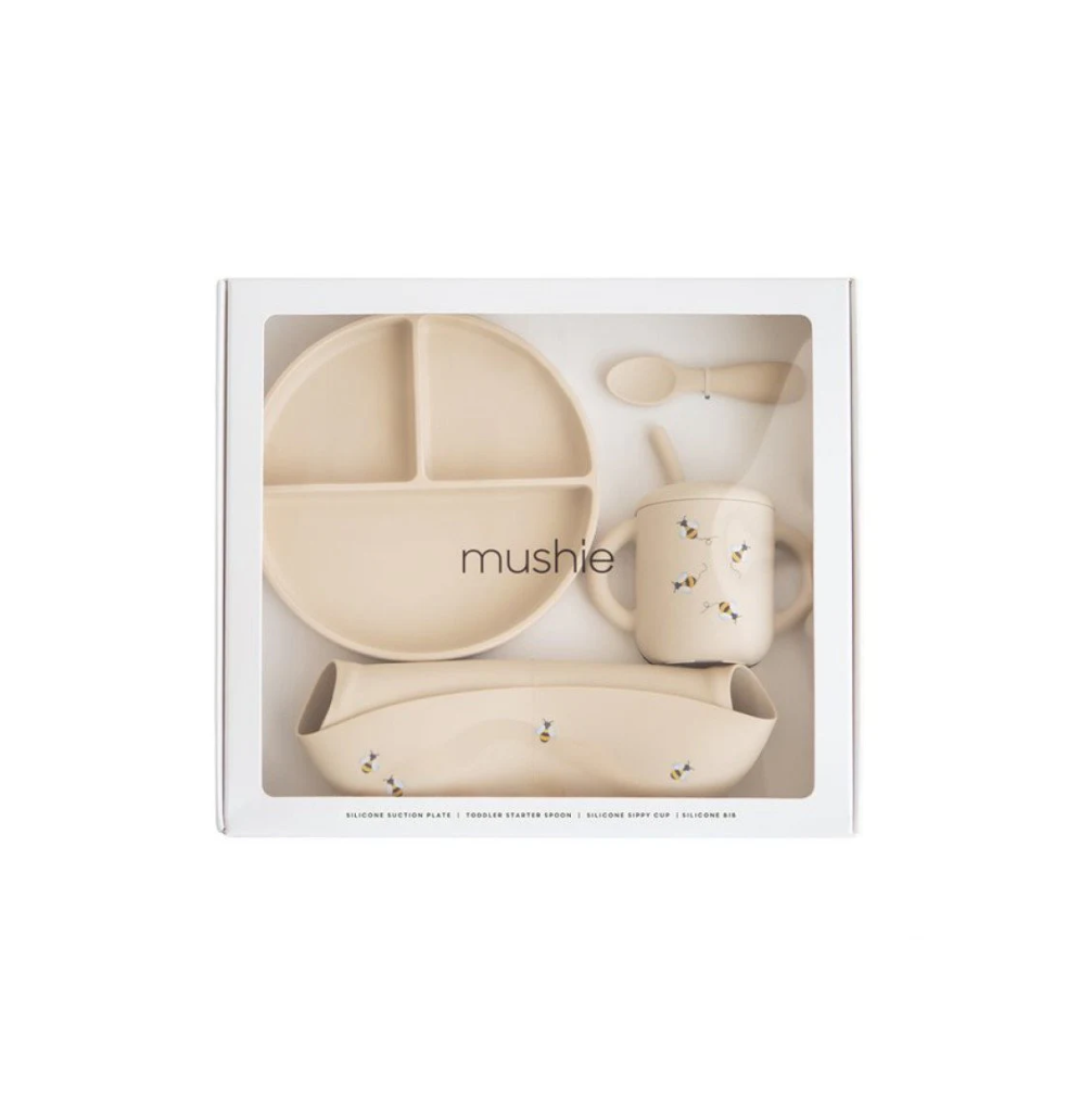 Mushie Silicone Feeding Toddler Set