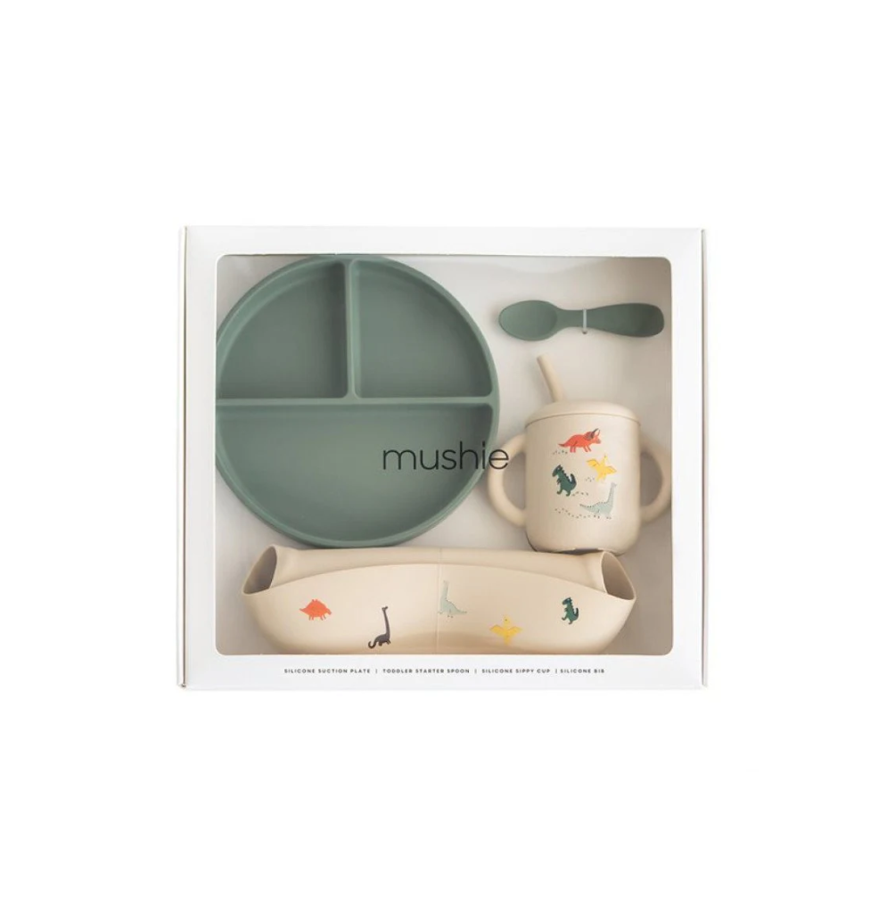 Mushie Silicone Feeding Toddler Set
