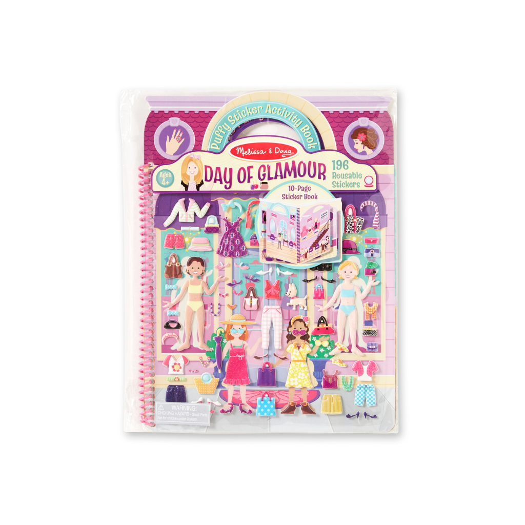 Melissa & Doug Puffy Sticker Activity Book - Day of Glamour
