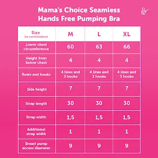 Mama's Choice Seamless Hands Free Pumping Bra (Black)