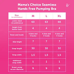 Mama's Choice Seamless Hands Free Pumping Bra (Black)