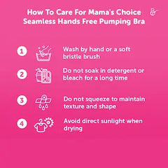 Mama's Choice Seamless Hands Free Pumping Bra (Black)