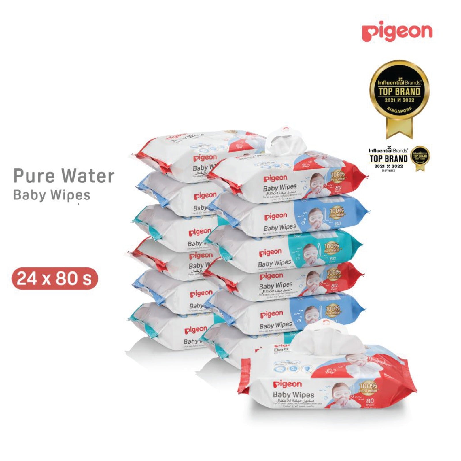 Pigeon 100% Water Wipes Carton Deal