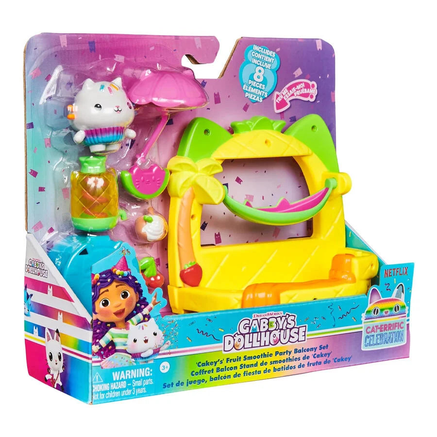 Gabby's Dollhouse Cakey’s Fruit Smoothie Balcony Playset