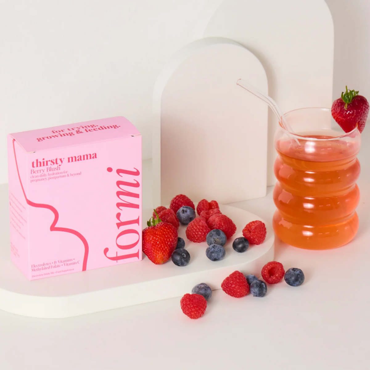 For Thirsty Mama Electrolyte Drink Mix 20 Sac (New)