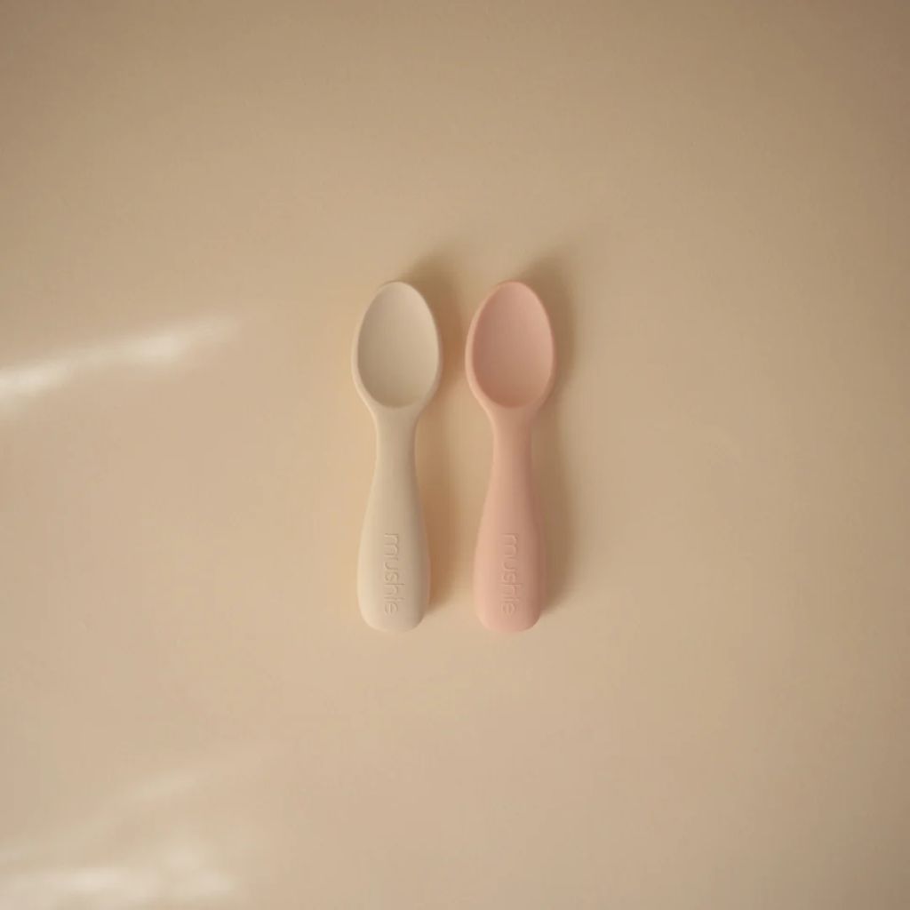 Mushie Silicone Toddler Starter Spoons 2-Pack