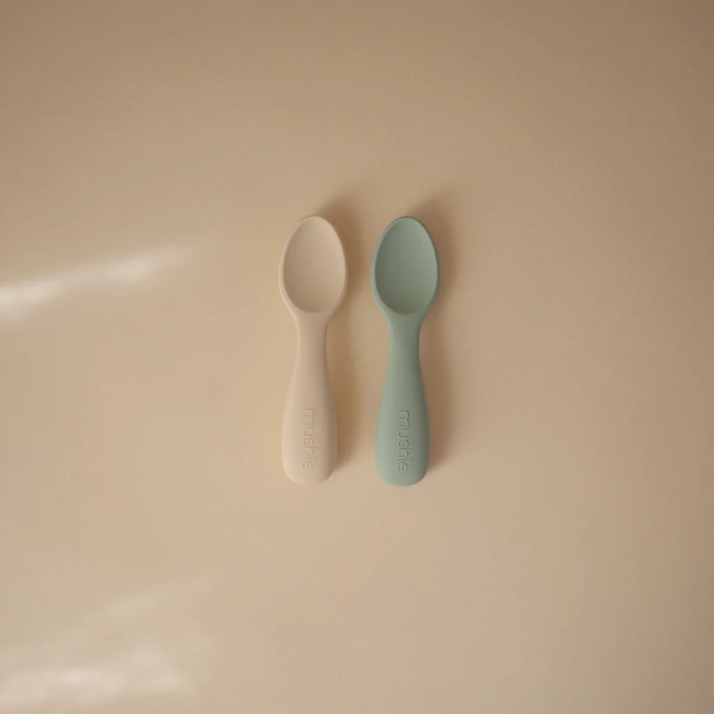 Mushie Silicone Toddler Starter Spoons 2-Pack