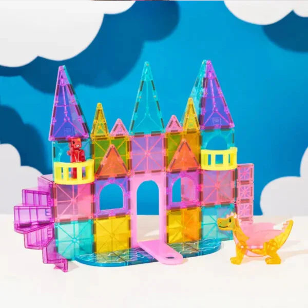 Magna-Tiles Castle DLX + microMAGS 48 Piece Set