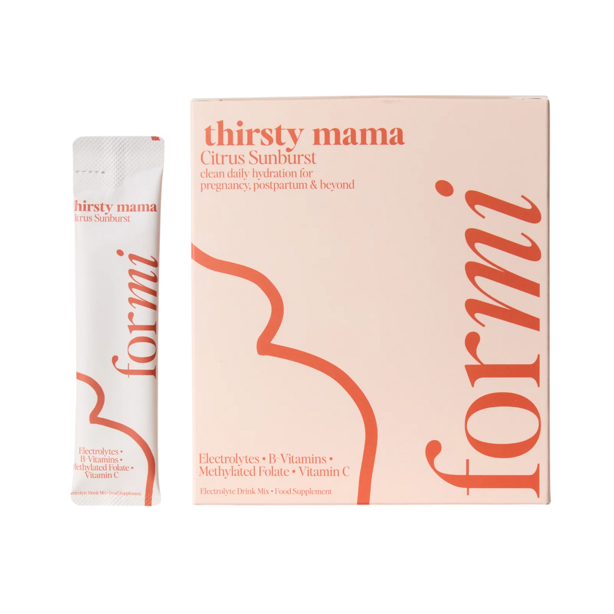 For Thirsty Mama Electrolyte Drink Mix 20 Sac (New)