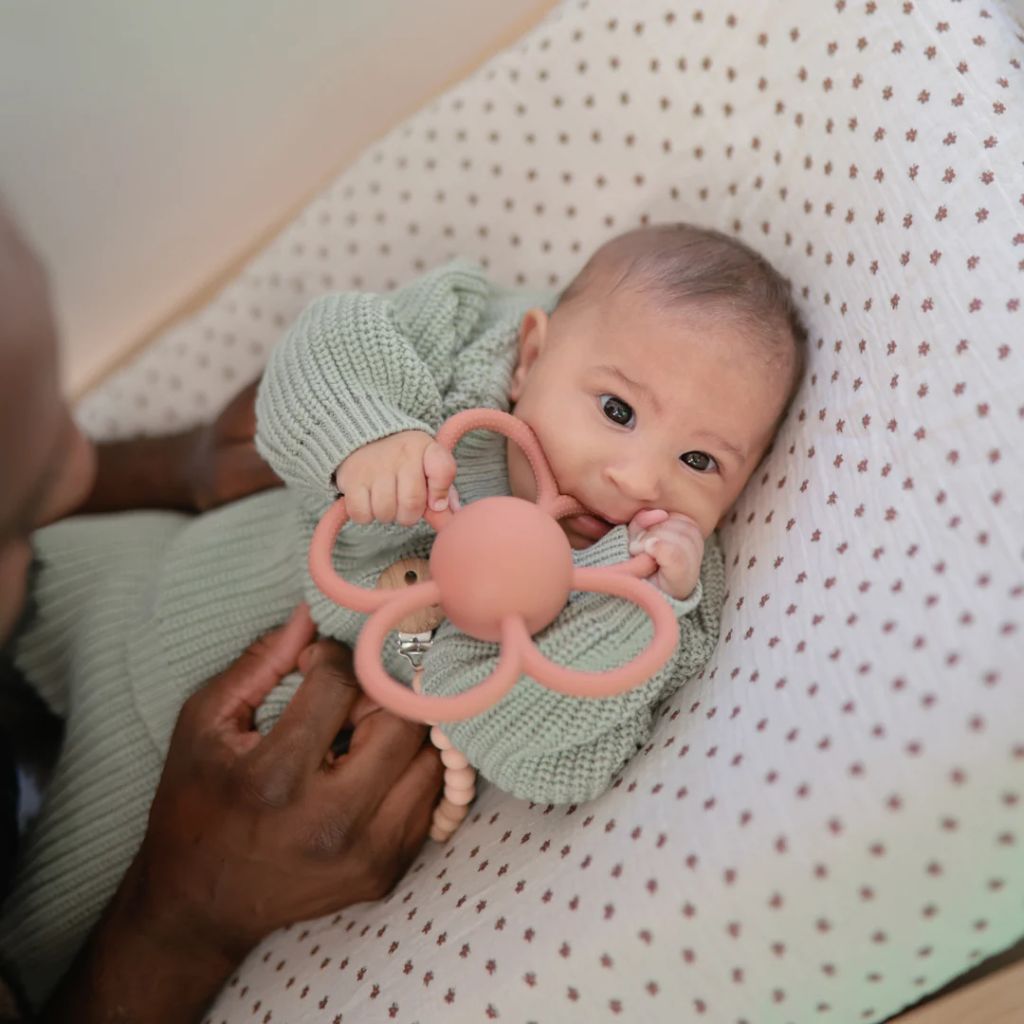 Mushie Daisy Rattle Teether