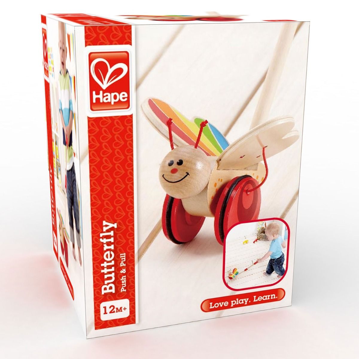 Hape Butterfly Push Pull Wooden Toy