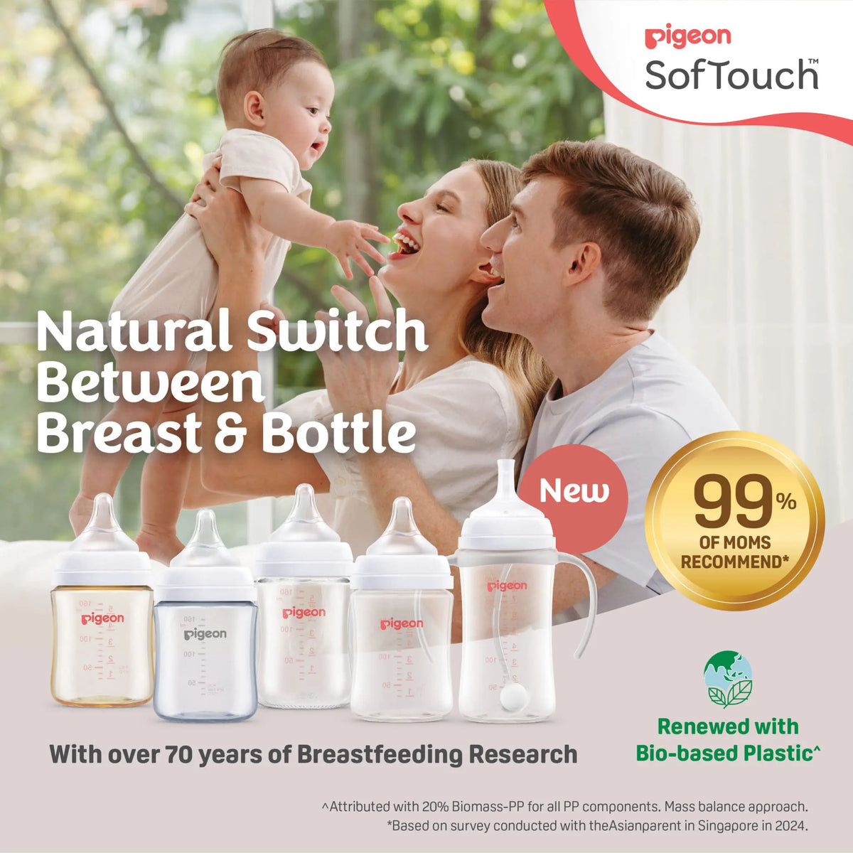 Pigeon SofTouch™ BPP Nursing Bottle T-Ester 160ml (Bear)