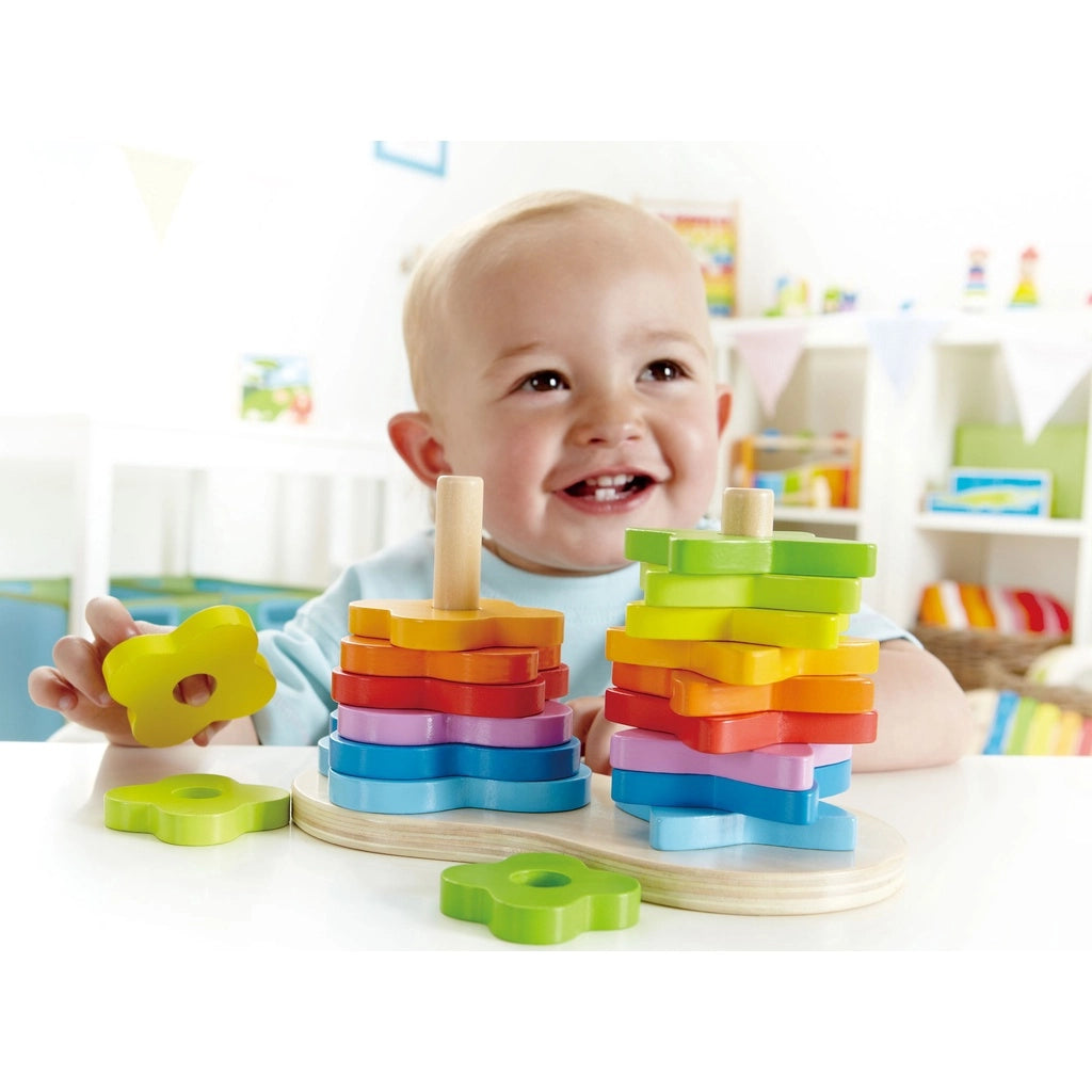 Hape Double Rainbow Stacker Activity Toy