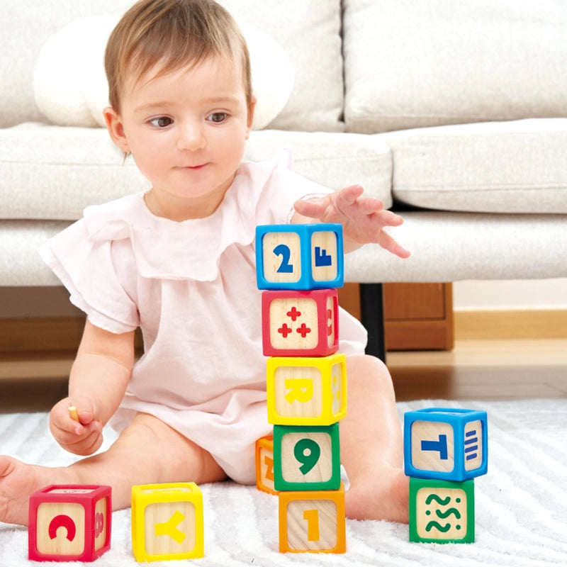 Hape Grip-N-Stack Silicone & Wood Blocks