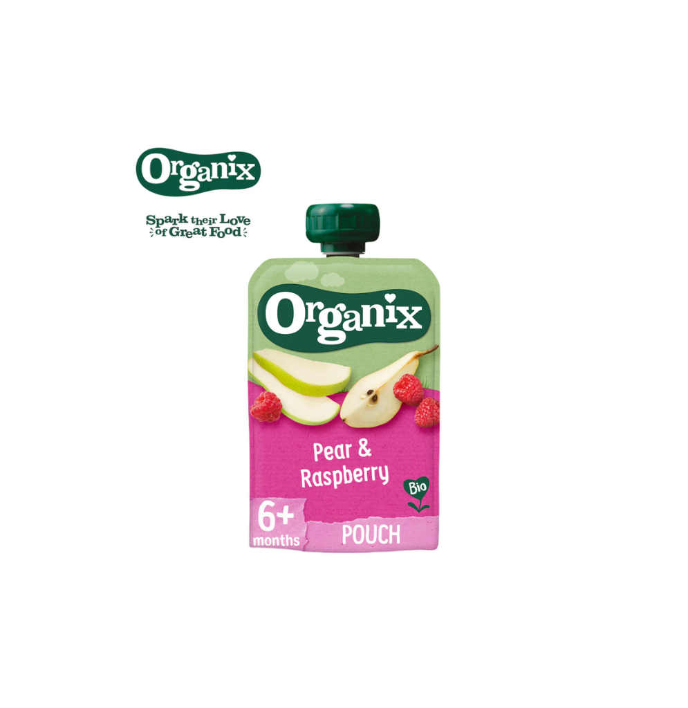 Organix Pear & Raspberry Fruit Purée Pouch | motherswork Singapore ...
