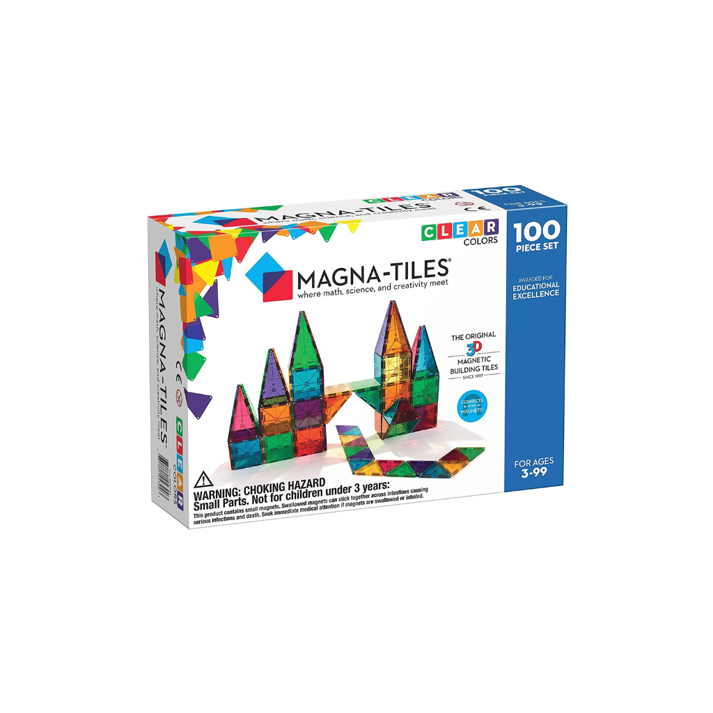 Magna-Tiles Clear Colors 100 Piece Set