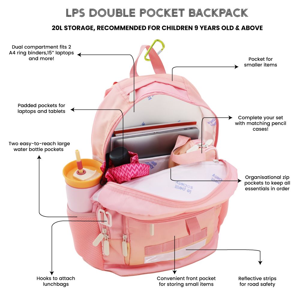Le Petit Society Double Pocket Backpack