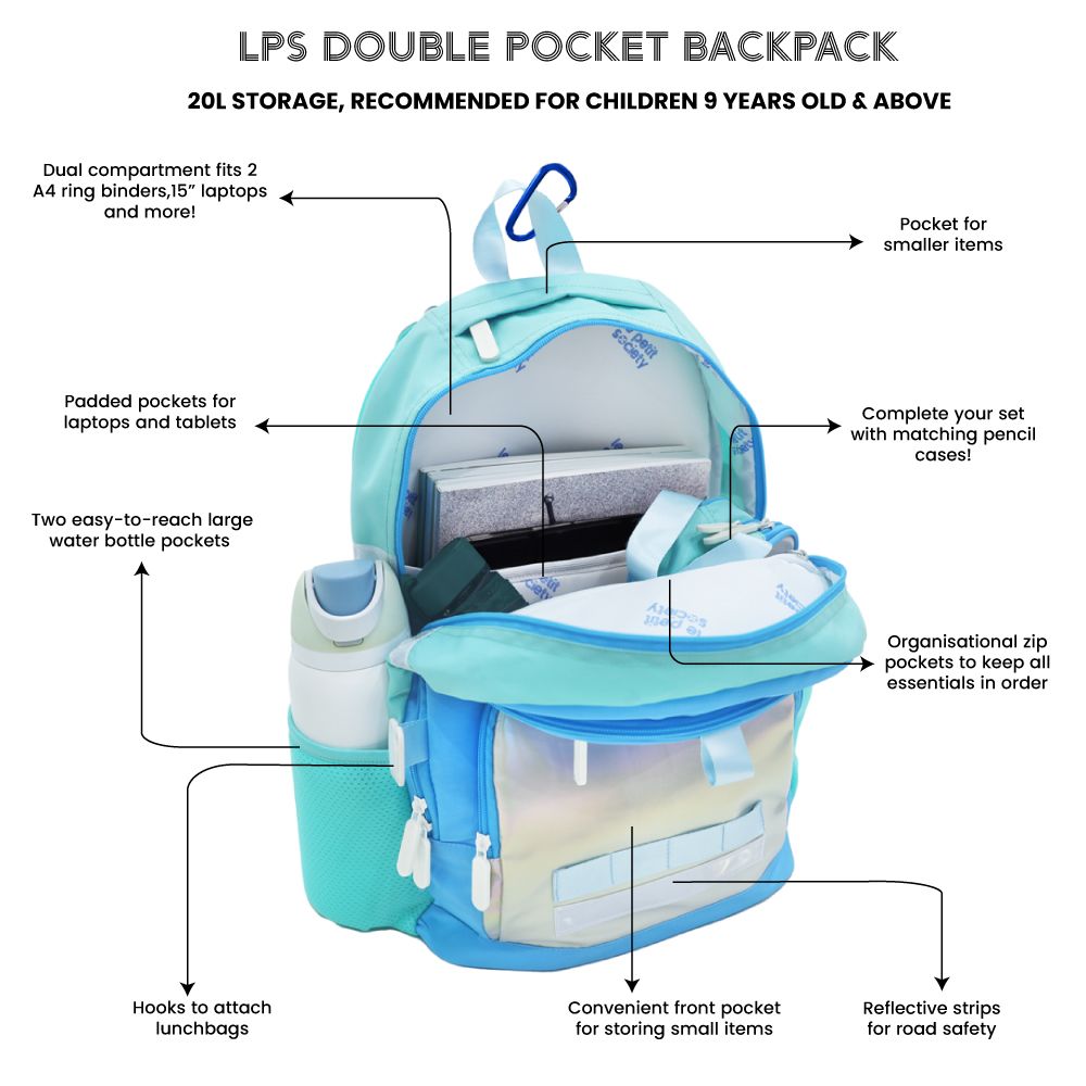 Le Petit Society Double Pocket Backpack
