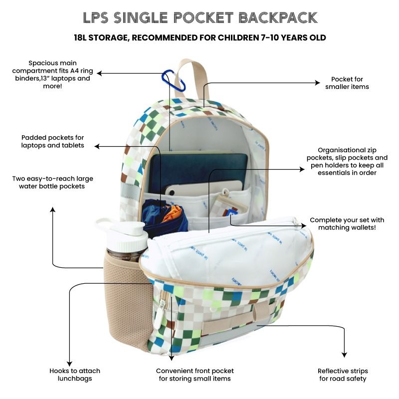 Le Petit Society Single Pocket Backpack