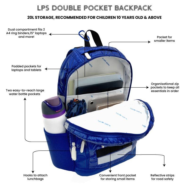 Le Petit Society Double Pocket Backpack