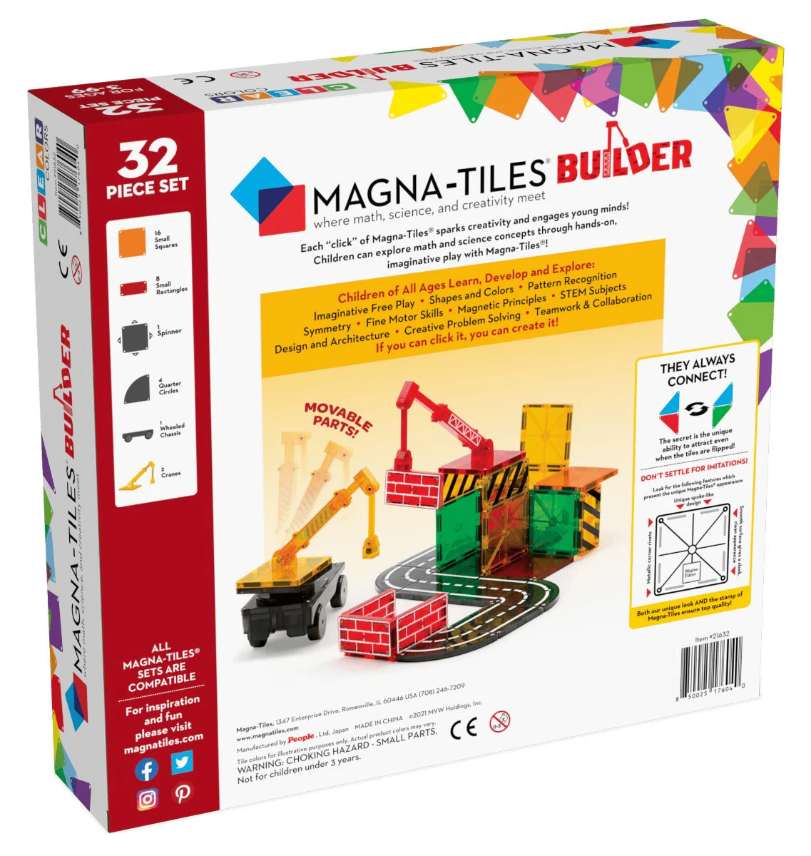 Magna-Tiles Builder 32 Piece Set