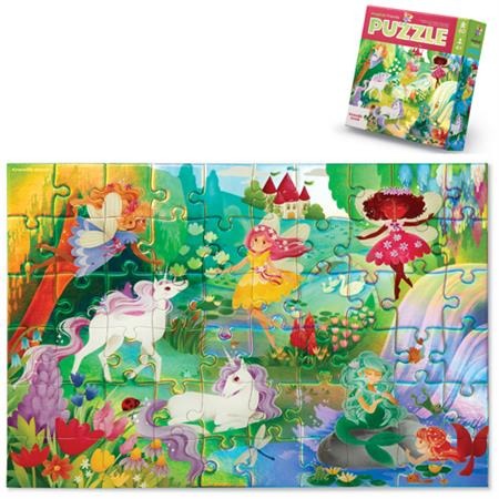 Crocodile Creek Holographic 60pcs Foil Puzzles  - MAGICAL FRIENDS (NEW)
