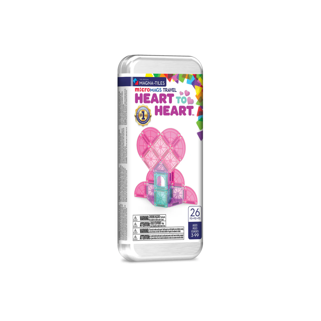 Magna-Tiles microMAGS Heart to Heart 26 Piece Travel Set