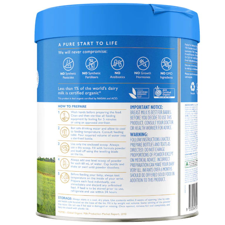 Bellamy's Organic Step 1 Infant Formula