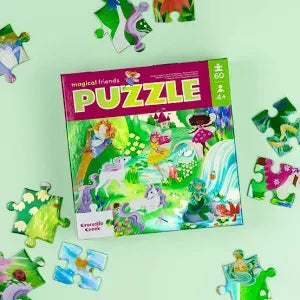 Crocodile Creek Holographic 60pcs Foil Puzzles  - MAGICAL FRIENDS (NEW)