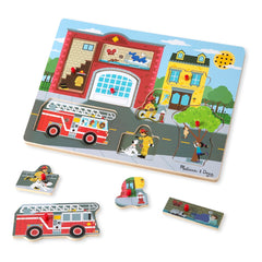 Melissa & Doug Around the Fire Station Sound Puzzle 2 years+