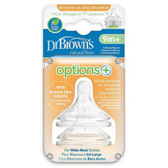 Dr Brown's Wide Neck Silicone Options+ Nipple 2 pack