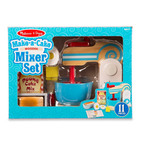Melissa & Doug Wooden Make-a-Cake Mixer Set 3 years+