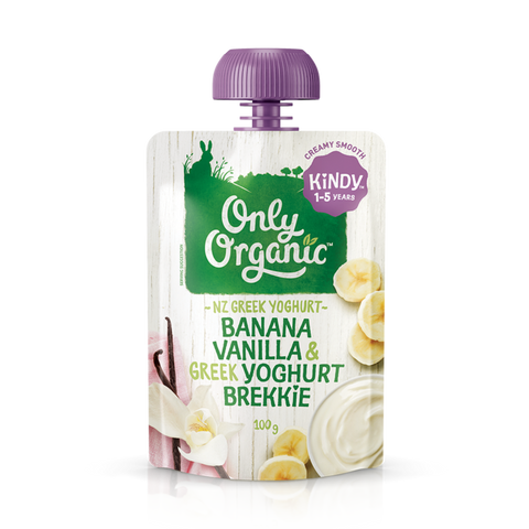 Only Organic Banana, Vanilla & Greek Yoghurt Brekkie Pouch