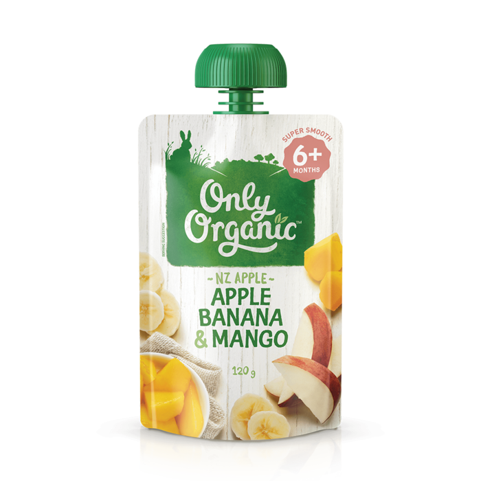 Only Organic Apple, Banana & Mango Fruit Pouch