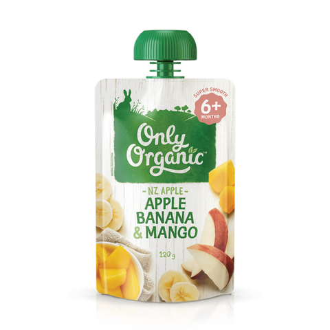 Only Organic Apple, Banana & Mango Fruit Pouch