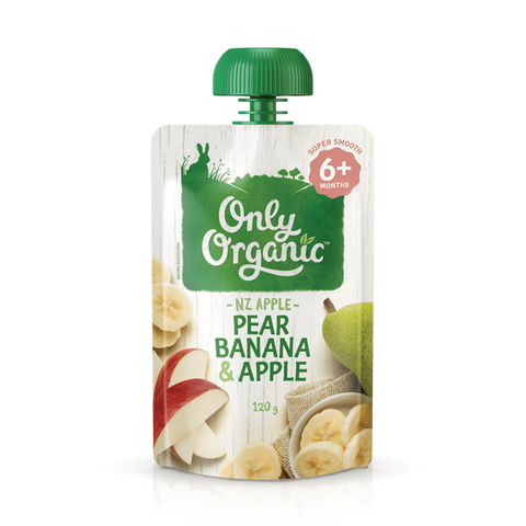 Only Organic Pear, Banana & Apple Fruit Pouch