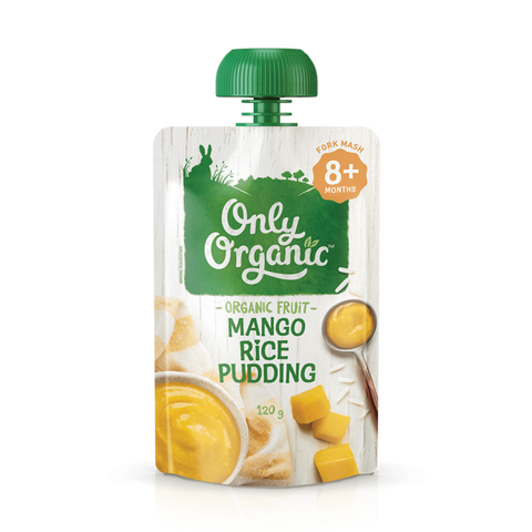 Only Organic Mango Rice Pudding Dessert Pouch