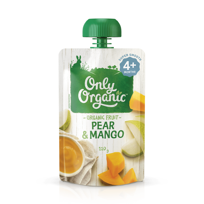 Only Organic Pear & Mango Fruit Pouch