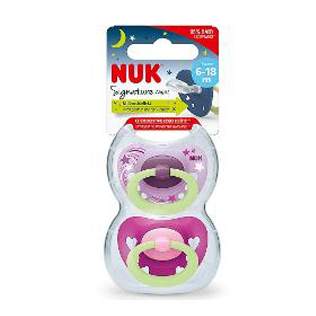 NUK Signature Night BPA-Free Silicone Soothers