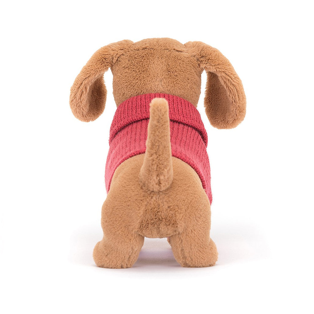 Jellycat Sweater Sausage Dog Pink