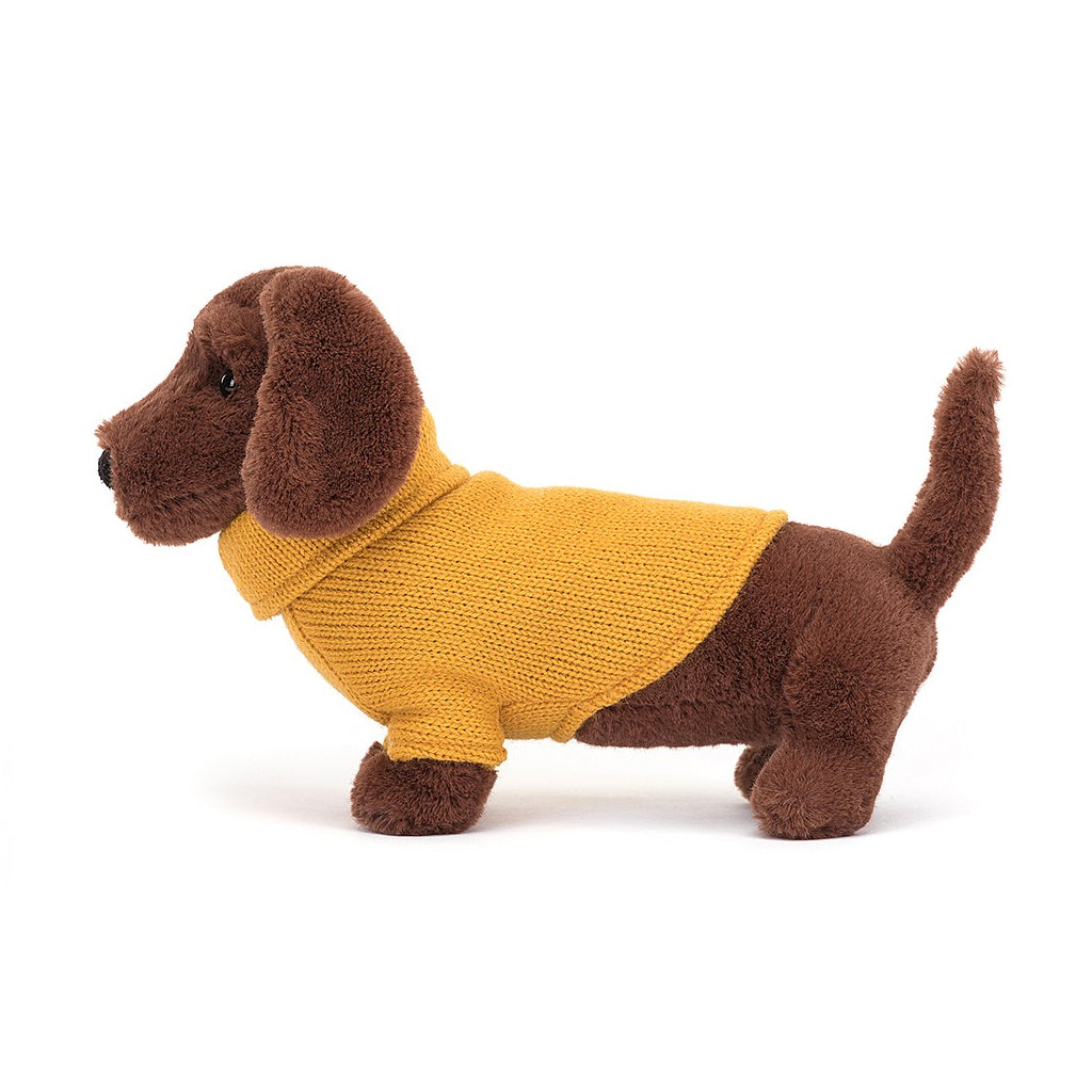 Jellycat Sweater Sausage Dog Yellow