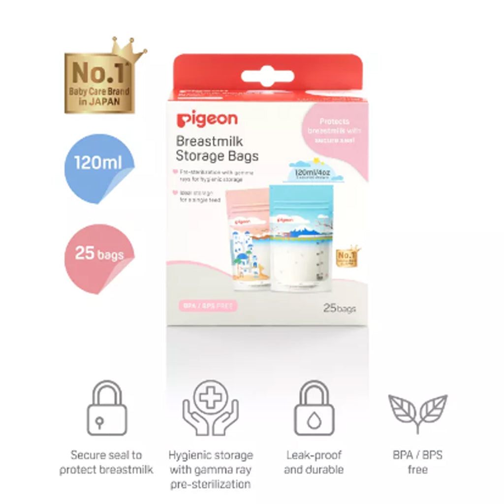 Pigeon Breastmilk Storage Bag Holiday (120ml) - 25 bags