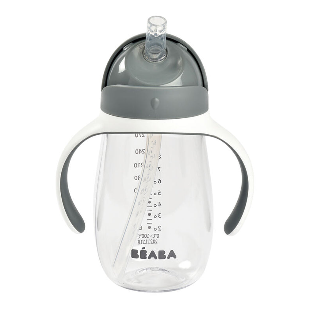 Beaba 2-in-1 Straw Cup 300ml - Charcoal