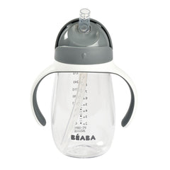 Beaba 2-in-1 Straw Cup 300ml - Charcoal