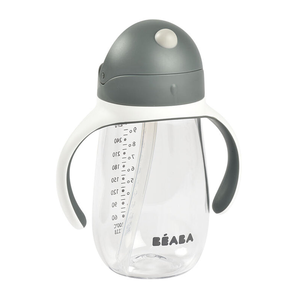 Beaba 2-in-1 Straw Cup 300ml - Charcoal